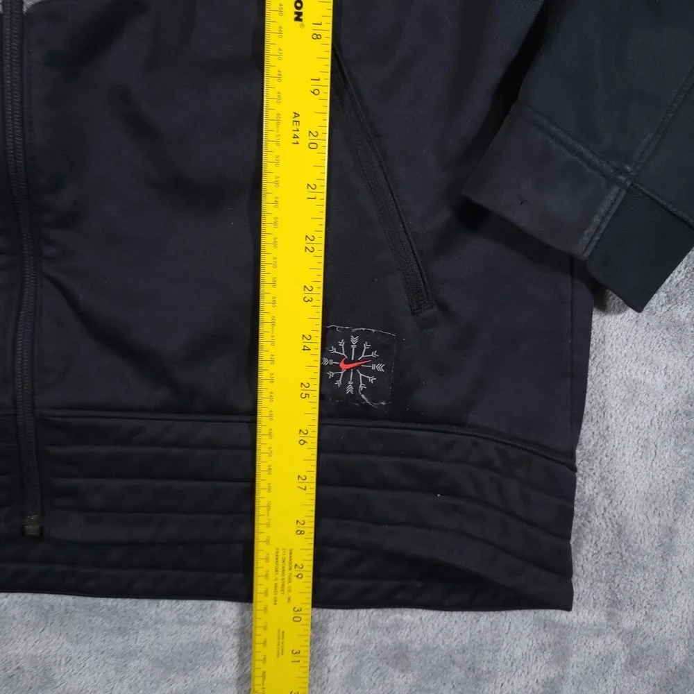 Nike Jacket Adult Large Black Gray Zip Therma-Fit Hooded Snowflake 744389-010